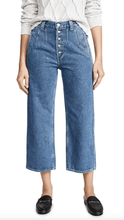 Load image into Gallery viewer, REVERY HALSEY WIDE LEG CROP牛仔中高腰排釦寬褲