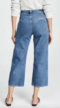 Load image into Gallery viewer, REVERY HALSEY WIDE LEG CROP牛仔中高腰排釦寬褲