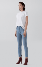Load image into Gallery viewer, NICO Hi Rise Slim HEADLINES高腰淺藍下襬開衩抽鬚Skinny牛仔褲