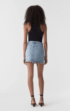 Load image into Gallery viewer, QUINN SKIRT Hi Rise Mini Skirt SWAPMEET高腰刷破牛仔裙