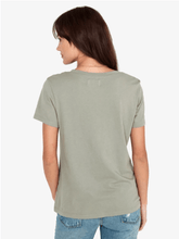 Load image into Gallery viewer, 經典款V領素T-shirt 灰綠色