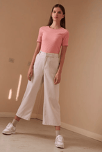 Load image into Gallery viewer, 高腰直條紋寬褲