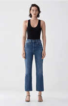 Load image into Gallery viewer, PINCH WAIST HI RISE KICK JEAN PLACEBO高腰深藍直筒牛仔褲

