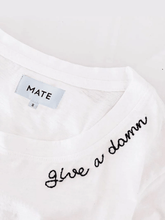 Load image into Gallery viewer, 圓領刺繡字樣tee - Give a Damn
