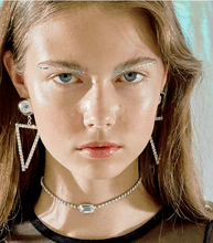 Load image into Gallery viewer, TRIANGLE STATEMENT EARRING
