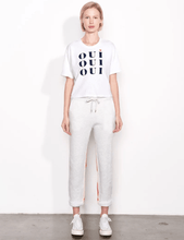 Load image into Gallery viewer, 純棉圓領白色字母T-shirt
