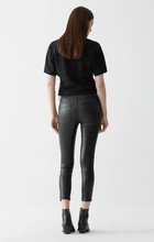 Load image into Gallery viewer, COATED BLACK Skinny 仿皮高腰皮褲
