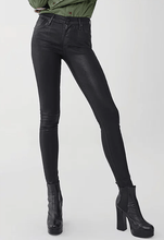 Load image into Gallery viewer, COATED BLACK Skinny 仿皮高腰皮褲
