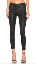 Load image into Gallery viewer, COATED BLACK Skinny 仿皮高腰皮褲
